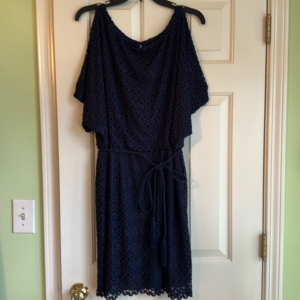 Navy blue lace dress
